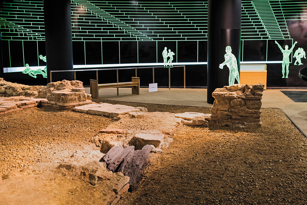 A trapdoor from the old Roman amphitheater