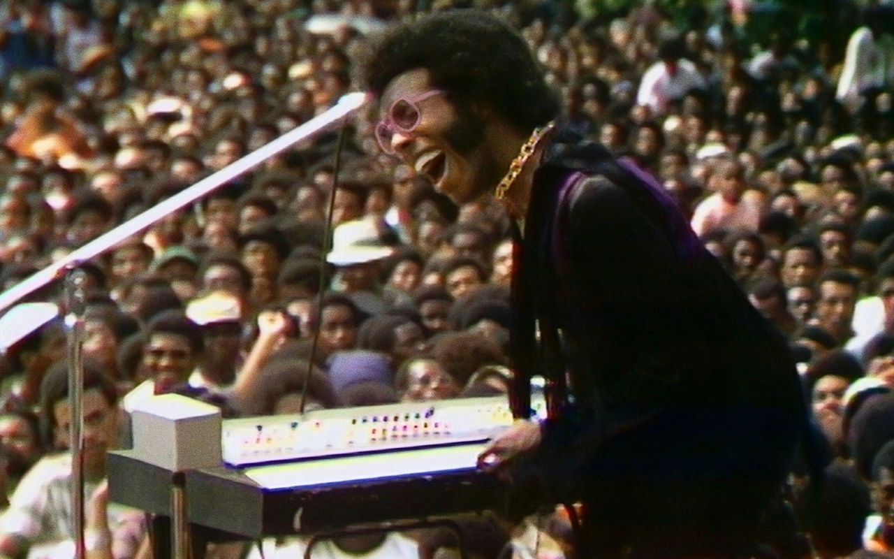 Sly Stone was among the performers on stage during the Harlem Cultural Festival in 1969.