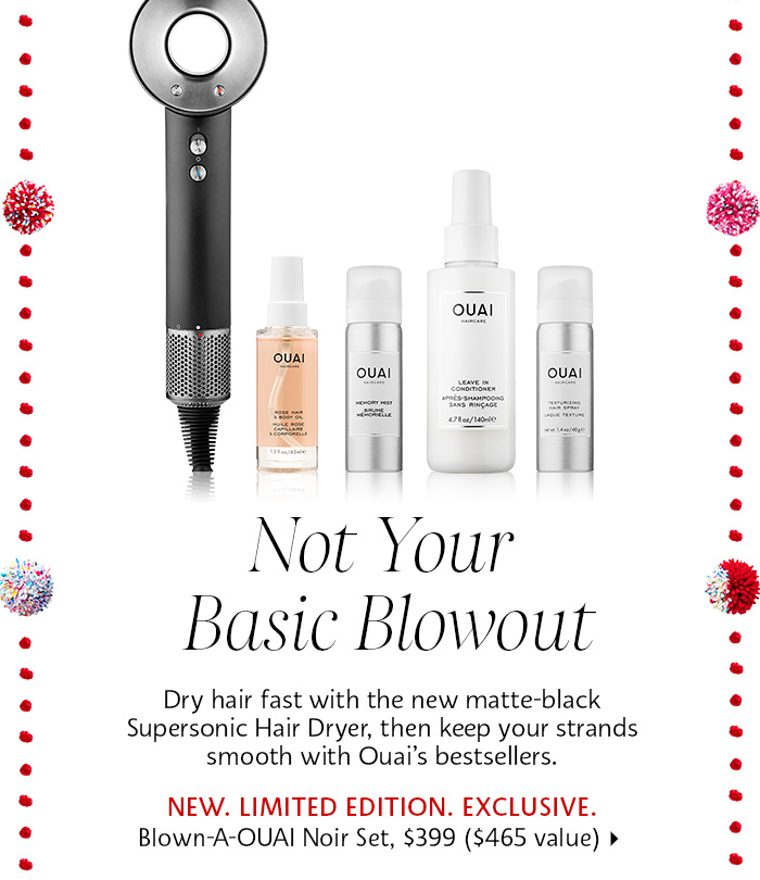 Dyson Blown-A-OUAI Noir Set