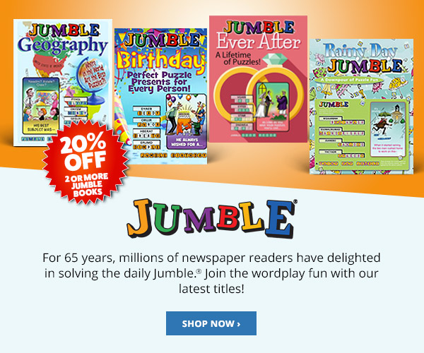 Get 20% OFF 2 or More Jumble Puzzle Books