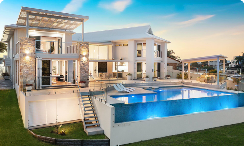 Luxurious spaces inside and outside await in Gold Coast, Australia.