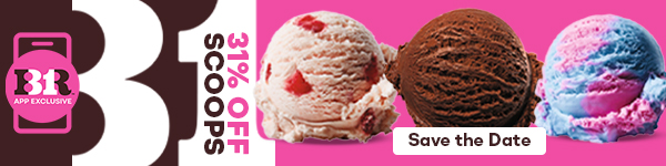 Three scoops with Celebrate 31 logo 