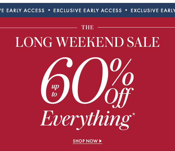 Long Weekend Sale