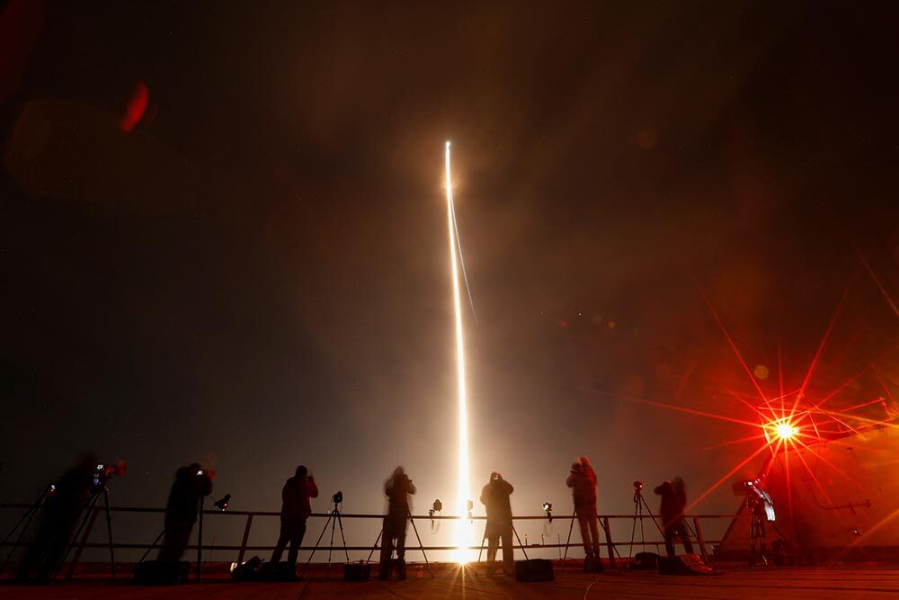 The Vulcan rocket lifting off from Cape Canaveral.