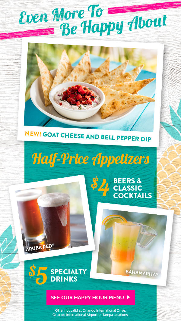 Come enjoy half-price apps, $4 beers and classic cocktails and $5 specialty drinks!