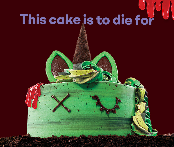 Zombie Unicorn Cake "This cake is to die for"