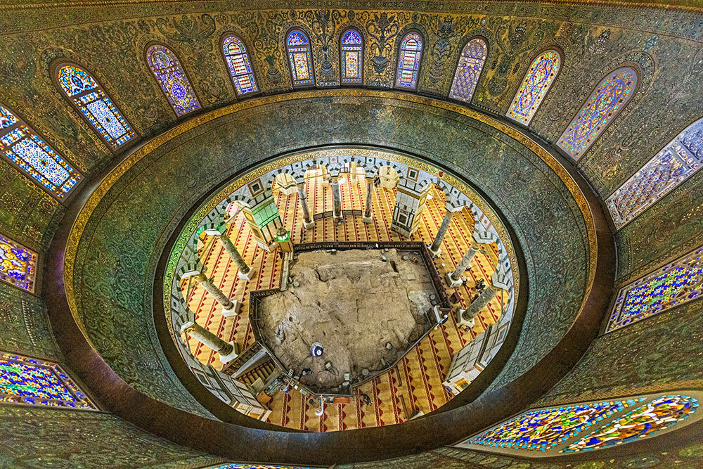 At the heart of the Dome of the Rock is a limestone outcrop revered by Muslims as the place from which Muhammad ascended on his mystical journey into heaven.