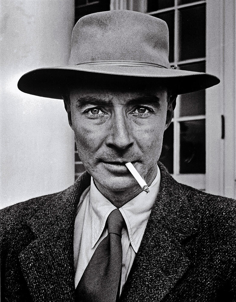 a portrait of J. Robert Oppenheimer