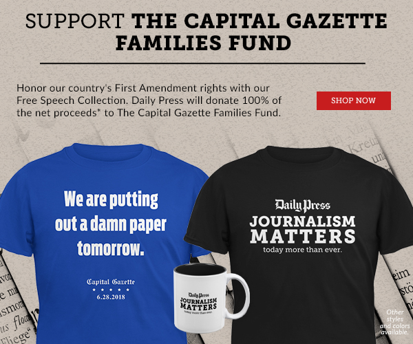 Honor our country's First Amendment rights with our Free Speech Collection. We will donate 100% of the net proceeds* to The Capital Gazette Families Fund.