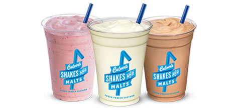 Fresh Frozen Custard - Vanilla, Chocolate and Strawberry Shake