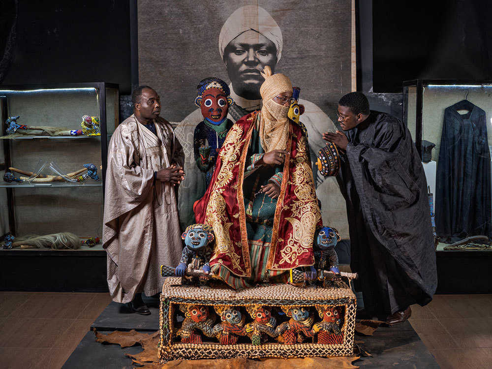 A replica of a throne in Cameroon that was taken by German colonial powers a century ago