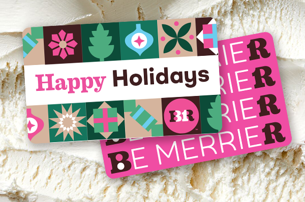 Gift cards on Vanilla ice-cream background