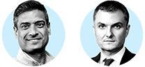 Icon headshots of Alex Singla and Alexander Sukharevsky