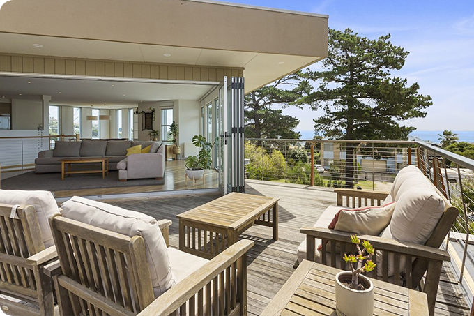 Luxury awaits indoors and outdoors in Mornington Peninsula, Australia.