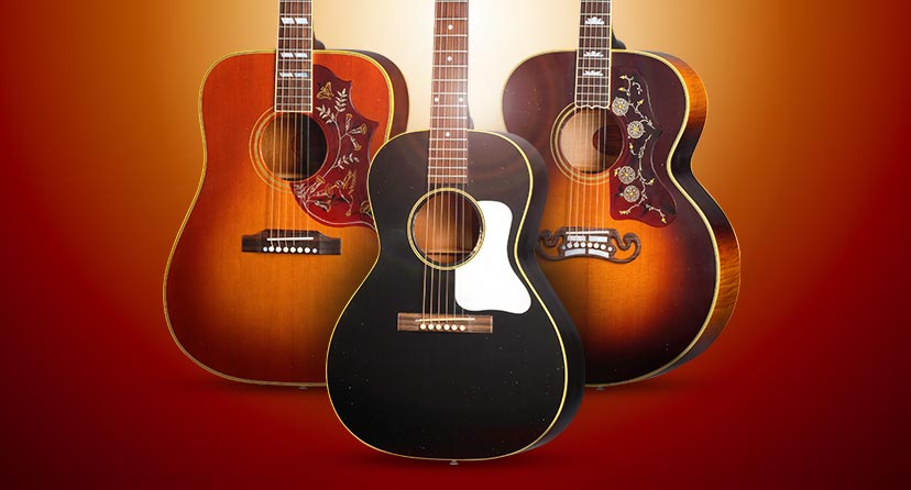 New Gibson Murphy Lab models. Iconic acoustics with lightly aged finishes and hardware. Shop now