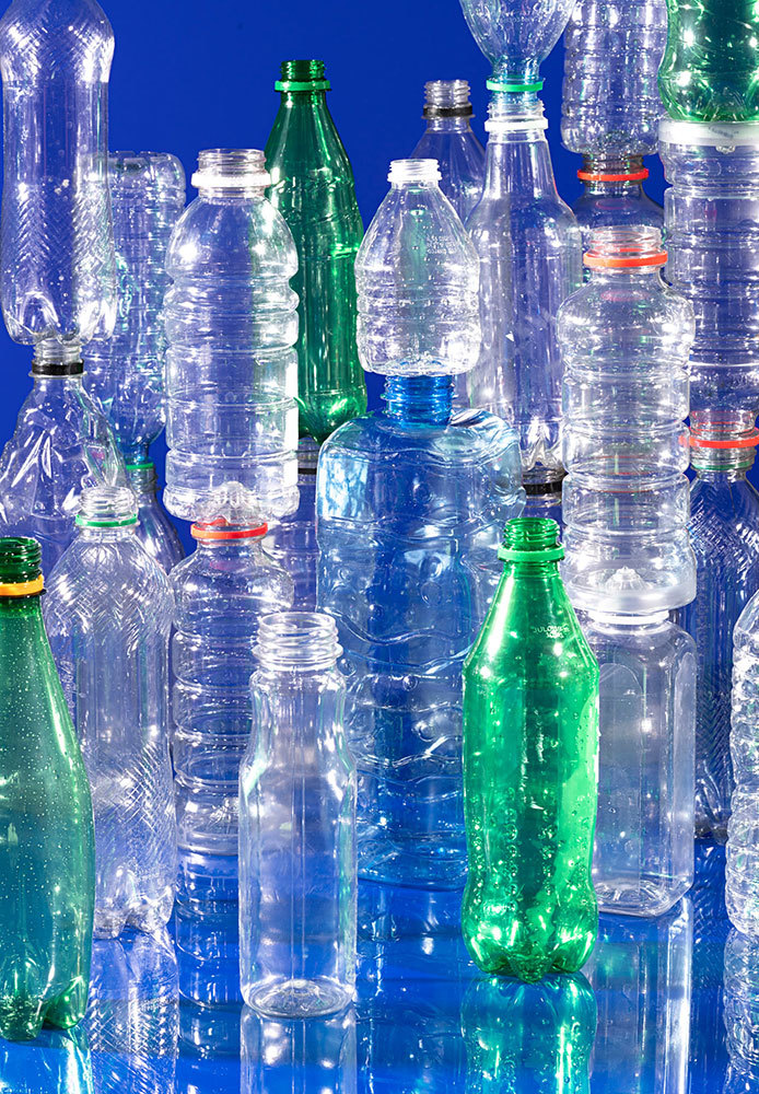 A picture of plastic bottles