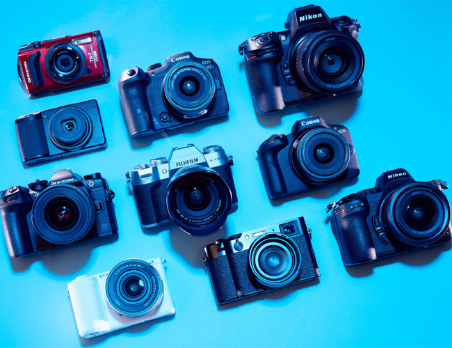 A collection of cameras.