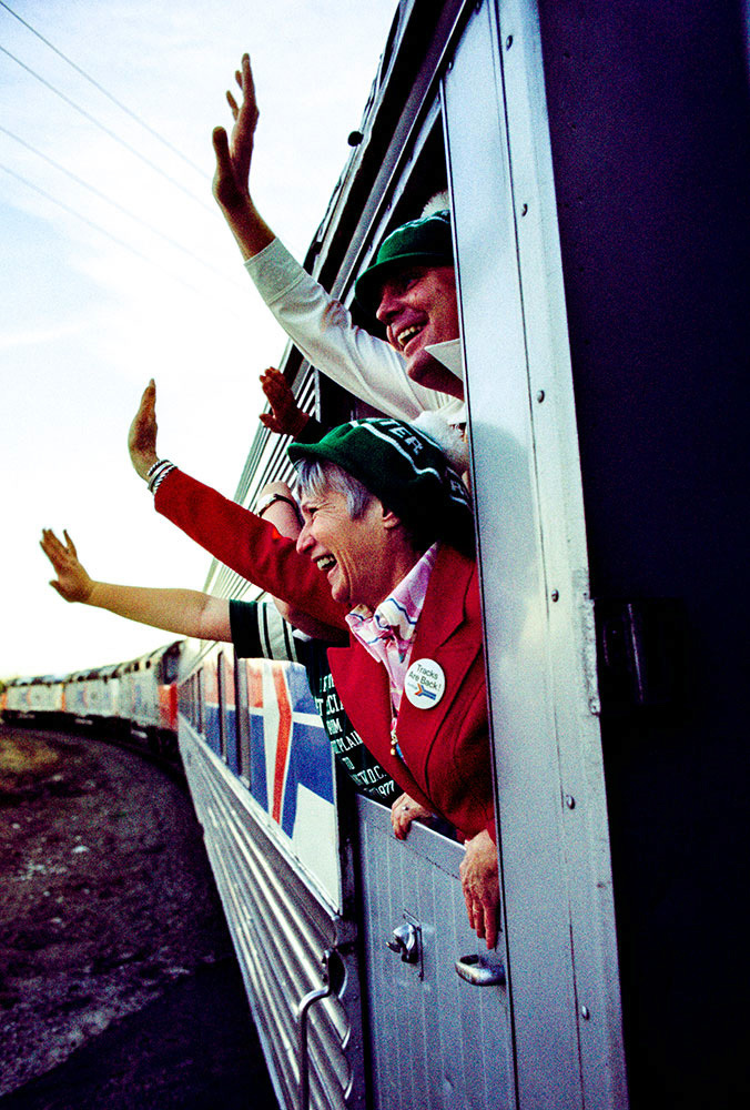 A train carrying Plains residents to Washington for Carter's inauguration