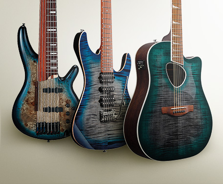 New From Ibanez. Uncover the latest looks and sounds in electric, acoustic, and multi scale guitars