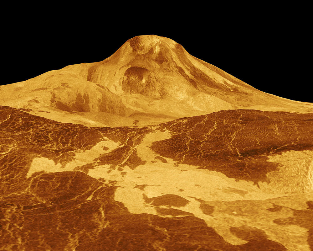 A volcano on Venus