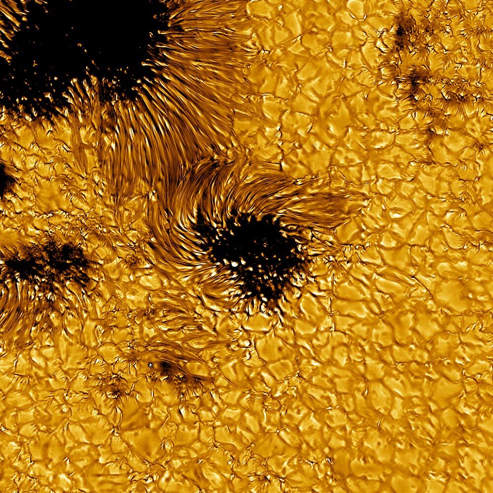 The Sun's surface taken by telescope in unprecedented detail.