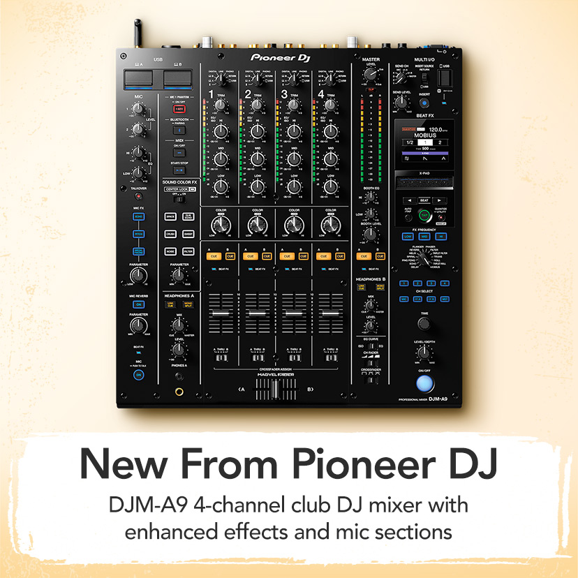 New From Pioneer DJ. DJM-A9 4-channel club DJ mixer with enhanced effects and mic sections. Shop Now.