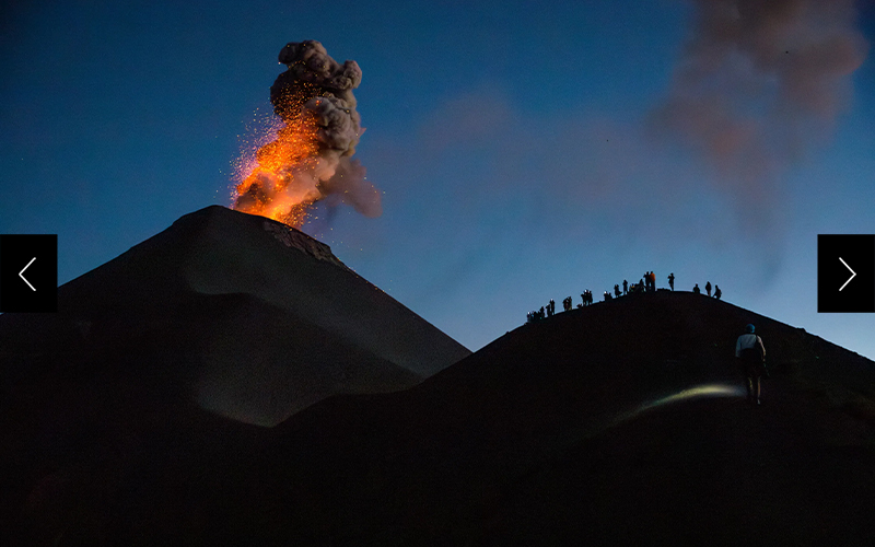 In Guatemala, the 13,000-foot-high Fuego Volcano has been erupting continually since 2002.