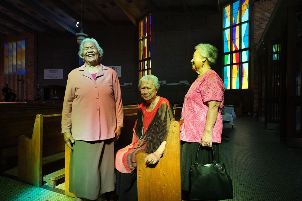 Three members of New Zealand's Pasifika people