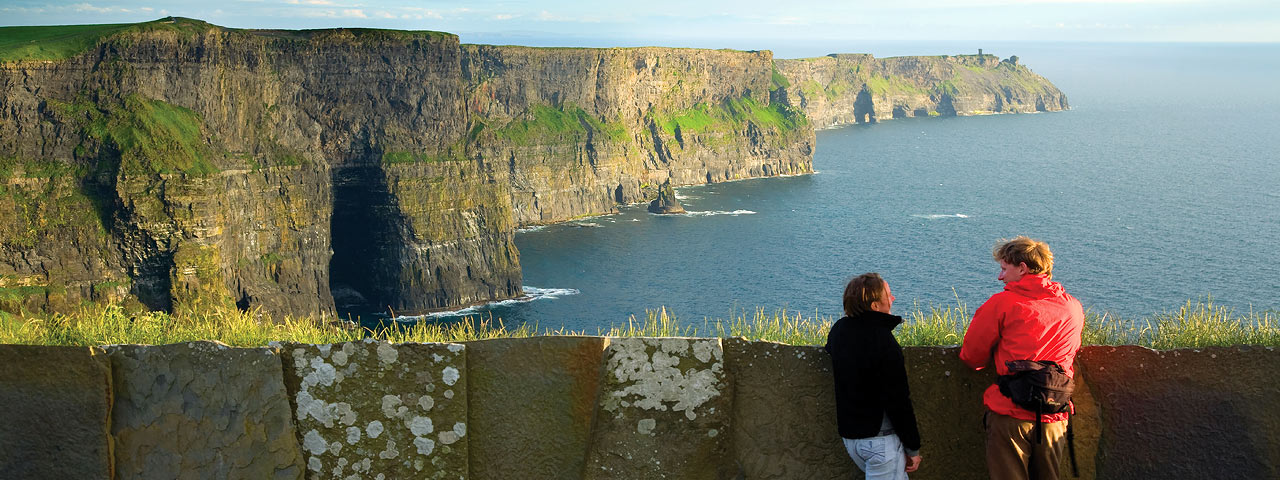 The Cliffs of Moher stretch for five miles along Ireland's western coast.