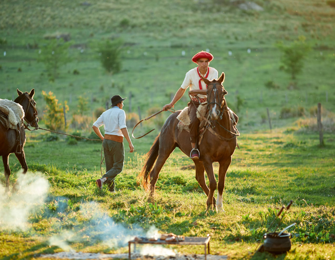 Man riding a horse