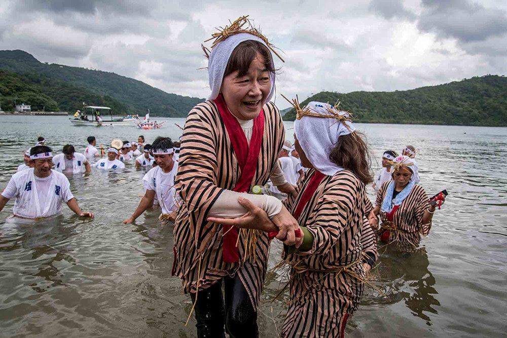 A community sea festival in Okinawa