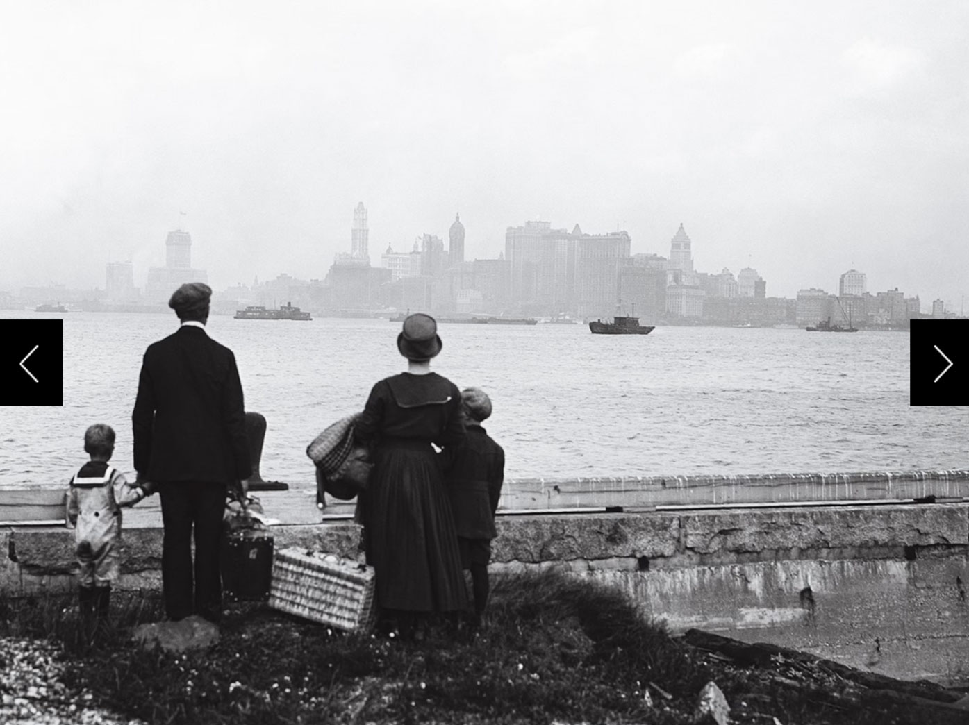 A view of New York from Ellis Island 