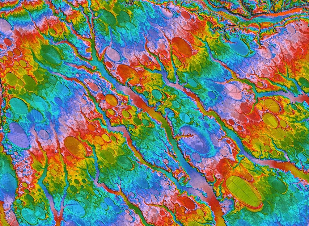 LiDAR image of hydrogen gas seeping into the underground