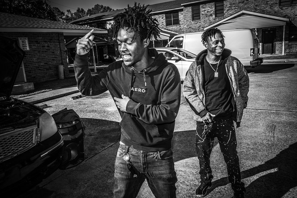 A picture of two men rapping