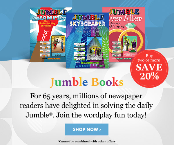 Get 20% OFF 2 or More Jumble Puzzle Books!