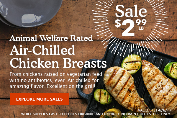 On Sale: $2.99LB Air Chilled Chicken Breasts