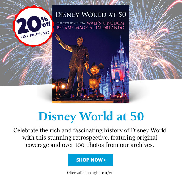 Get 20% OFF the NEW 'Disney World at 50' Book