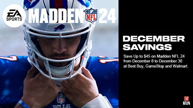 Save up to 45 dollars on Madden NFL 24 at select retailers 