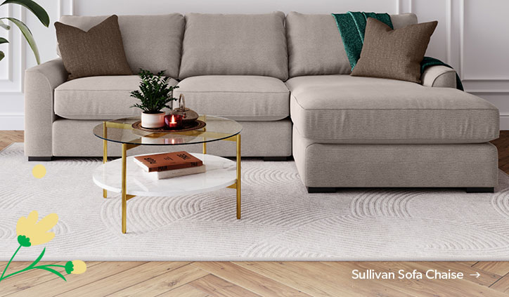 Sullivan Sofa Chaise. Click to Shop Now.