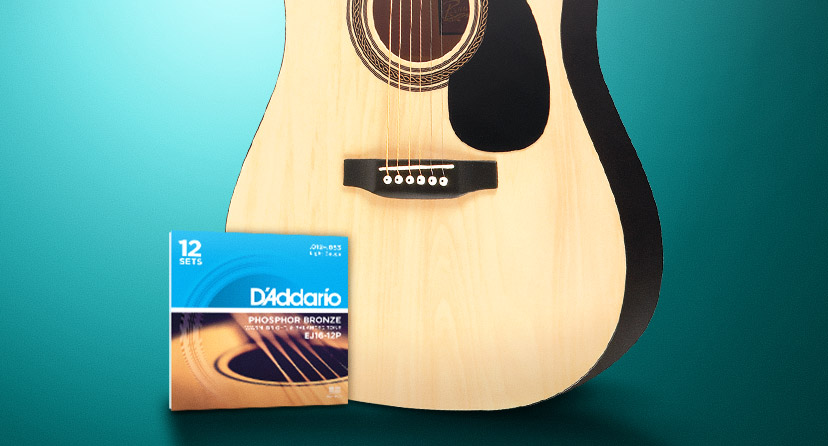 Free Rouge RA-090 with purchase of a 12-set pack of D’Addario Phosphor Bronze acoustic strings. While supplies last. Shop now