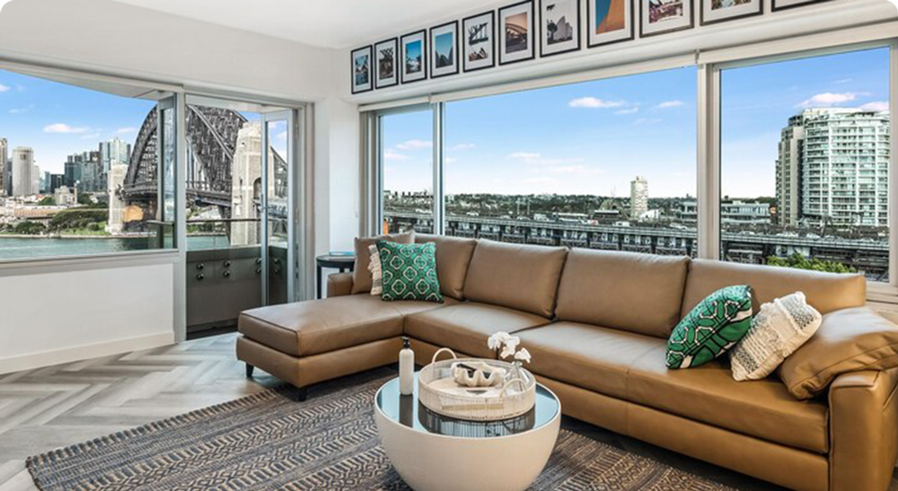 The picture-perfect Harbour Bridge and downtown Sydney, Australia are the ideal backdrop to your private home rental.