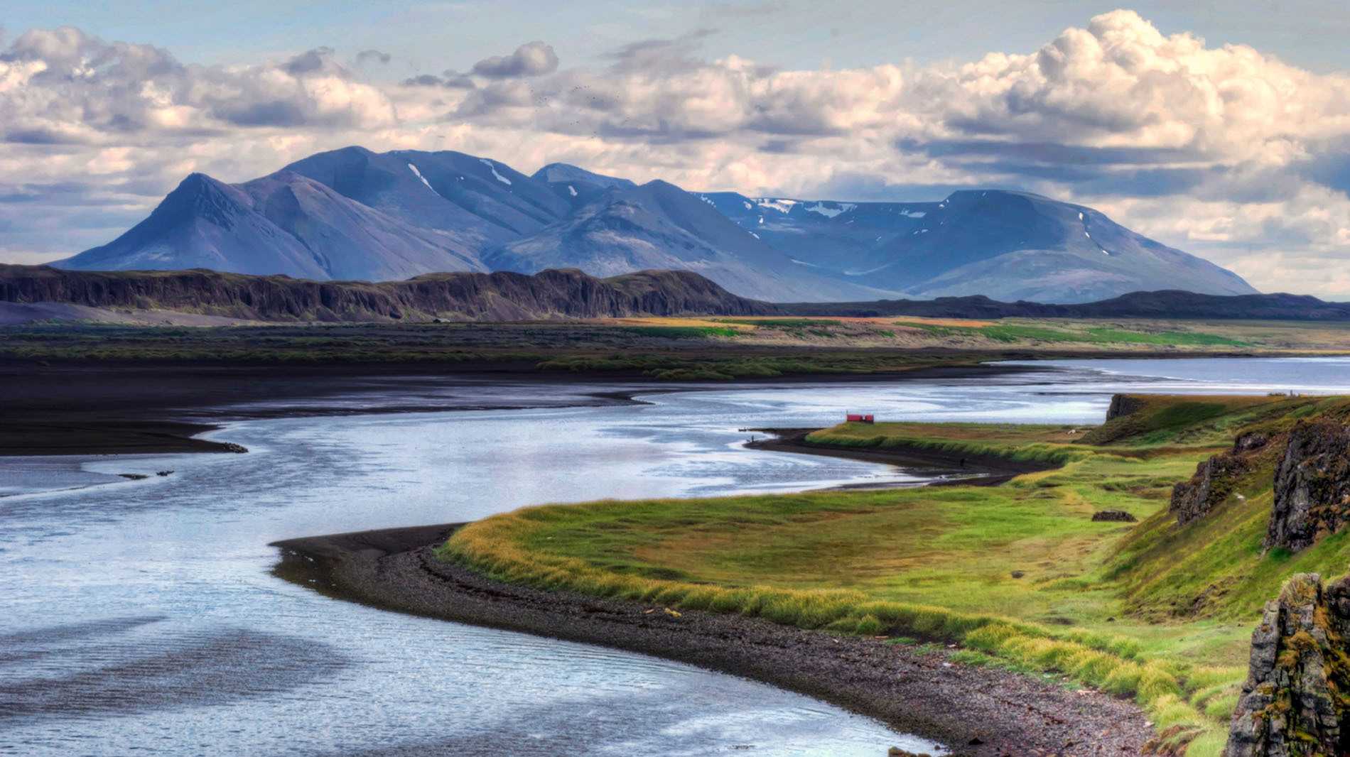 Dramatic landscapes captivate visitors on the Arctic Coast Way, a car route established in 2019 in northern Iceland.