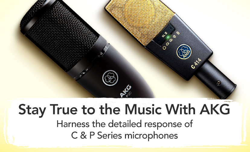 Stay True to the Music With AKG. Harness the detailed response of C & P Series microphones