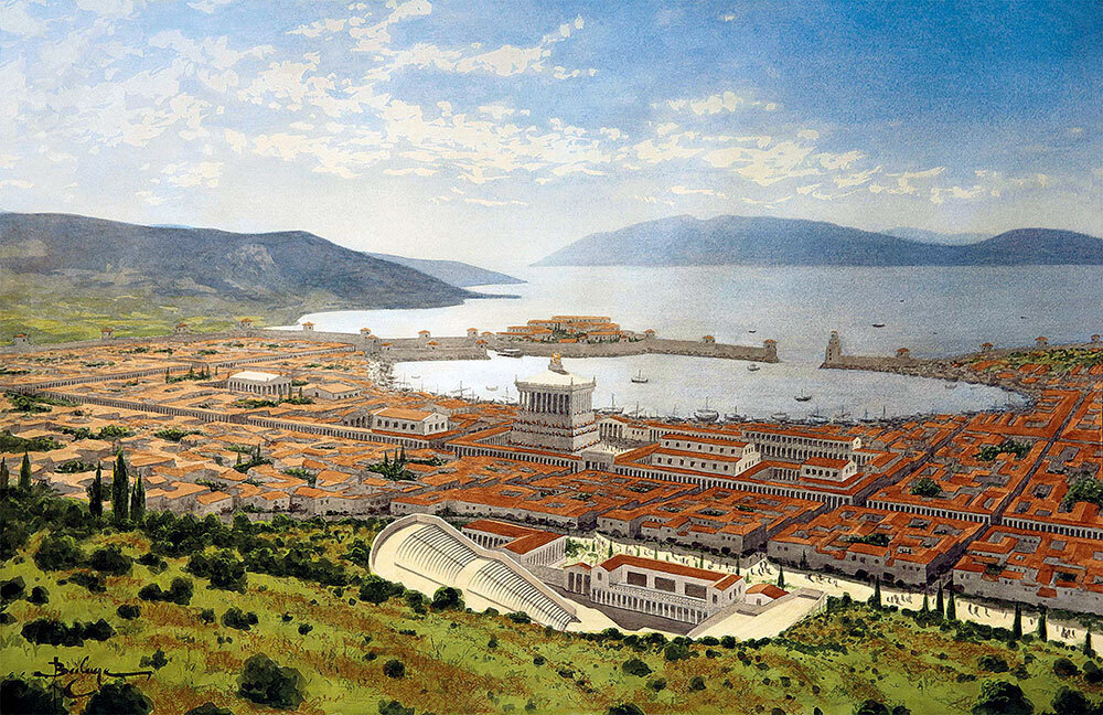 An illustration of an ancient wonder of the world