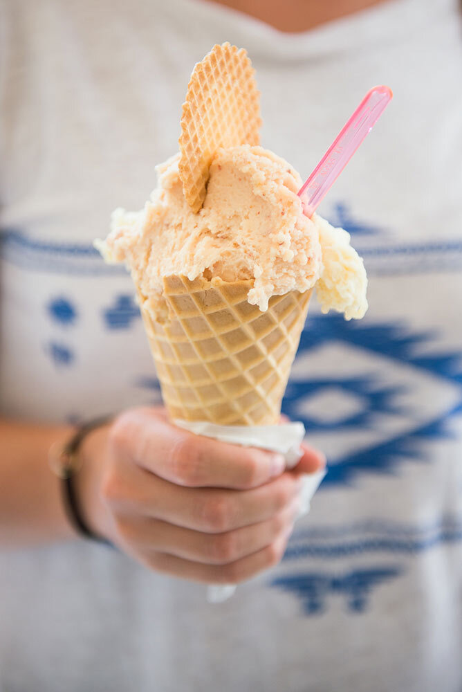 an ice cream cone