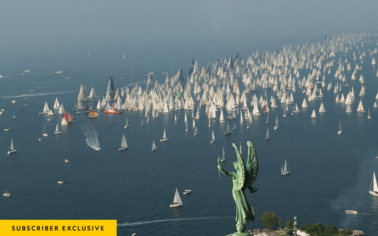 Reflecting the port city’s storied maritime history, the annual Barcolana regatta unfurls behind Victory Lighthouse, which memorializes those who died at sea in World War I.