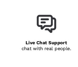Button to live chat support with real people. Click to chat now.