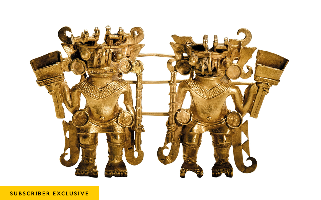 Golden twins embody the delicacy and skill of Tairona craftsmanship.