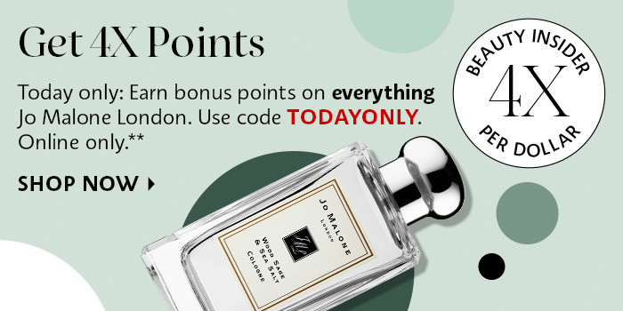 Today Only, get 4x points on Jo Malone London