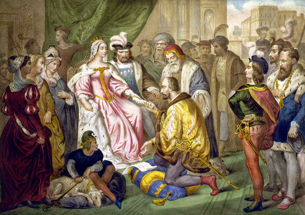 Queen Isabella of Castille and King Ferdinand II of Aragon receive Christopher Columbus in April 1492 at the Spanish royal court.